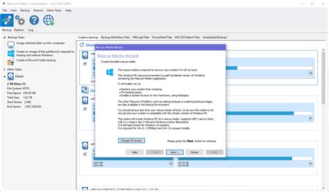 macrium rescue media not working